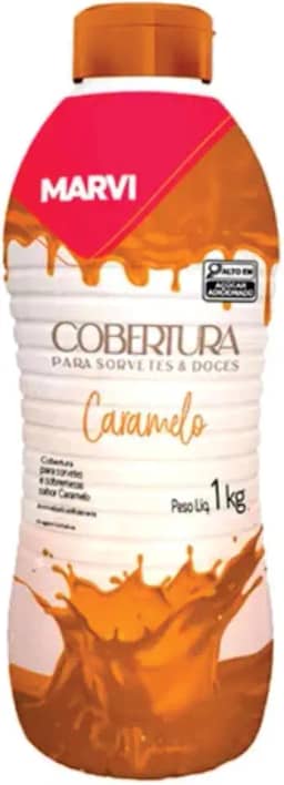 Cobertura Para Sorvete E Sobremesas Sabor Caramelo Marvi 1kg