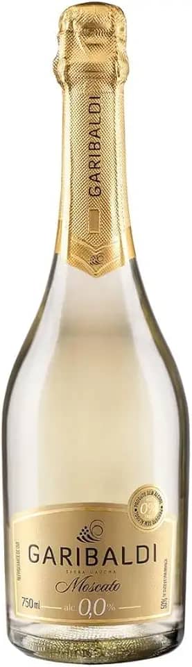 Espumante Moscato 0,0% Zero Álcool 750ml - Refrigerante de Uva Garibaldi