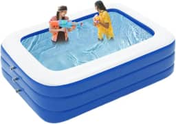 Piscina Inflável para Crianças e Adultos, Piscina Familiar Extragrande e Reforçada, Adequada para Crianças Pequenas, Uso ao Ar Livre, Jardins, Quintais e Festas Aquáticas de Verão.(50 x 160 x 250 cm)