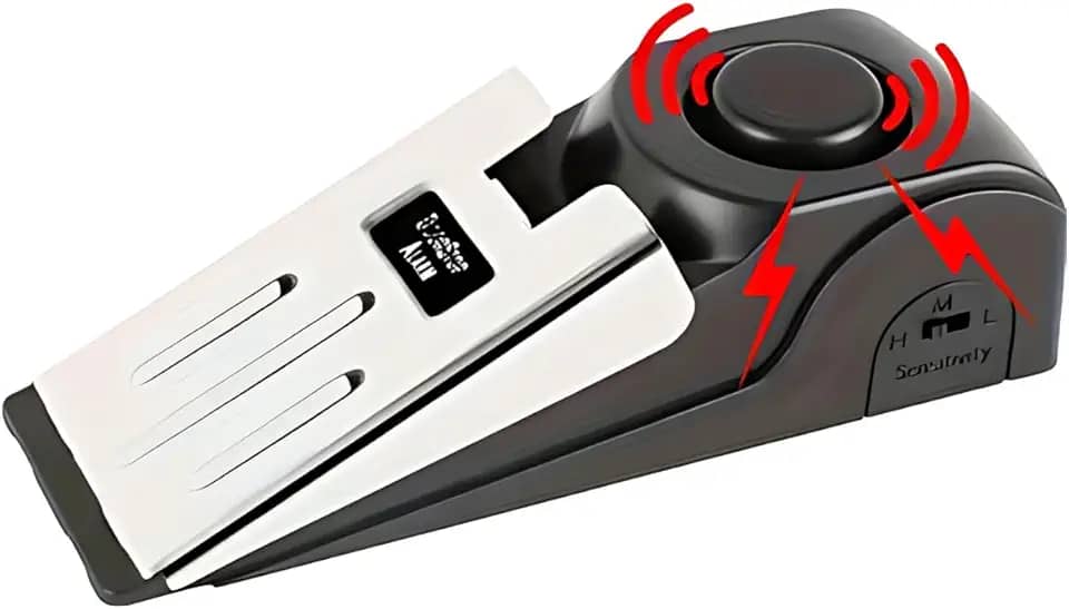 Alarme Trava Porta com Sirene Alta Premium Portátil Sem Fio Sensor de Segurança Inteligente Anti Roubo Ideal para Casa Apartamento Hotel Viagem Airbnb