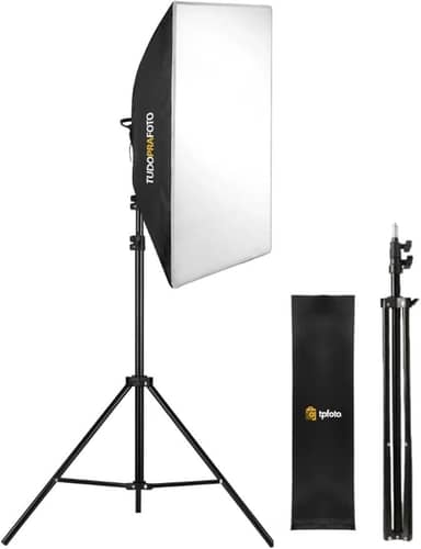 Kit 1 Softbox 50x70 TUDOPRAFOTO Bivolt + Tripé