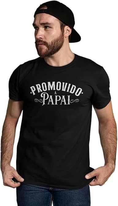 Camiseta Masculina Promovido a Papai do Ano Presente Pai