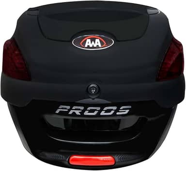 BAULETO AWA MODELO PROOS 41 LITROS COM TAMPA PRETO BRILHANTE