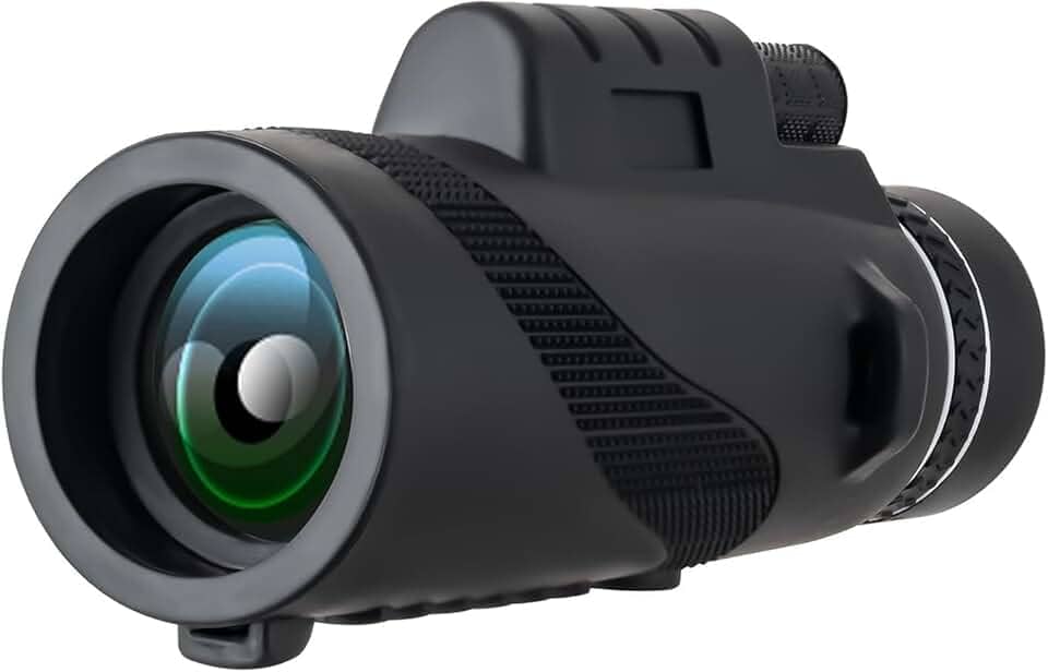 Monóculos telescópicos 80 x 100 de alta potência, alta definição, para adultos, acampamento, trilhas, preto