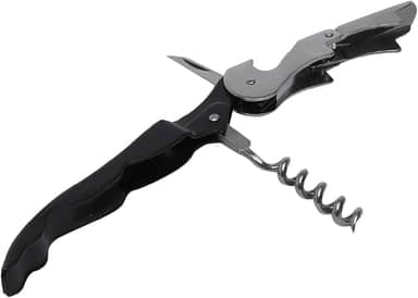 WOLFF - Saca-Rolhas de Inox 2 Estágios 13cm x 2cm - Preto