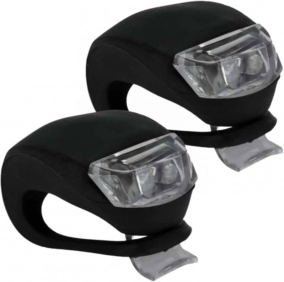 Kit Lanterna Sinalizador Bike Weemsbox Par Luz LED Sapinho Bicicleta 2 Cores Impermeável Dianteira Traseira