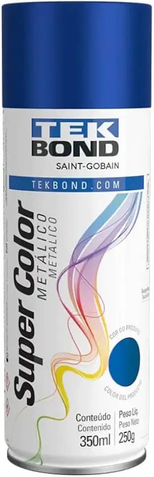 Tinta Spray Azul Metálico Aerossol Tekbond 350ml/250g