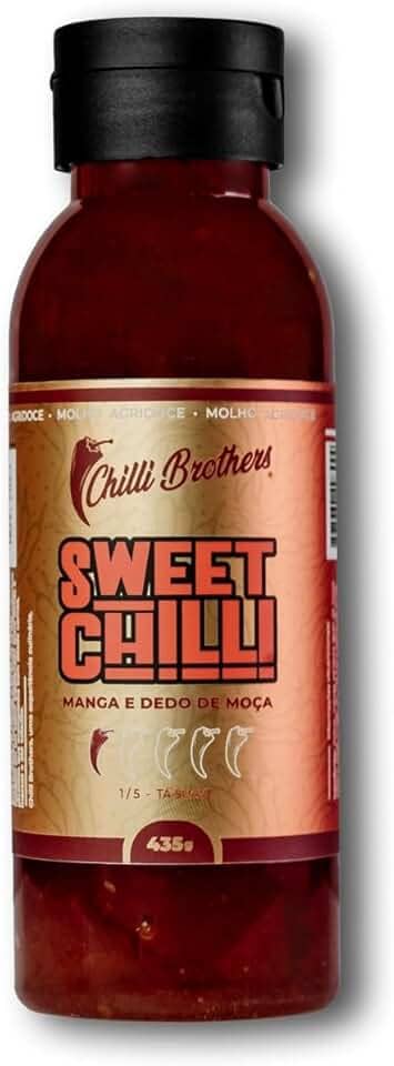 Sweet Chilli Manga & Dedo de Moça 435g Tradicional Artesanal Sem Glúten 100% Vegano Chilli Brothers