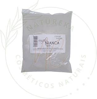 Argila em pó 500g Clareadora Branca Ervas e Raízes Pura