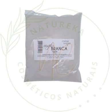 Argila em pó 500g Clareadora Branca Ervas e Raízes Pura