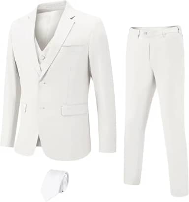 Terno masculino slim fit, 3 peças, blazer com 2 botões, cor sólida, conjunto de gravata, smoking de casamento de negócios