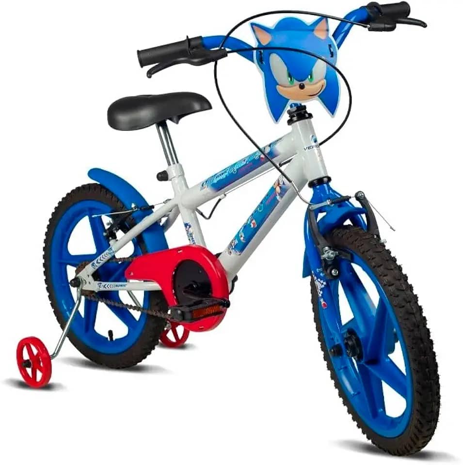 Verden Bicicleta Infantil Sonic Aro 16 com rodinhas de apoio