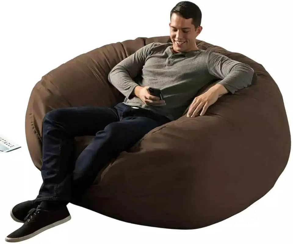 Puff Gigante Redondo140x20 Sem Enchimento Suede Premium Linha Gold