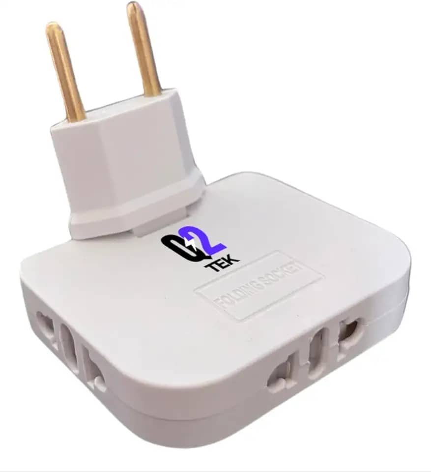 Adaptador Tomada em T Articulado Reforçado Com 3 Saídas 10A Benjamin Flexível até 250v - Vendido por Q2TEK®