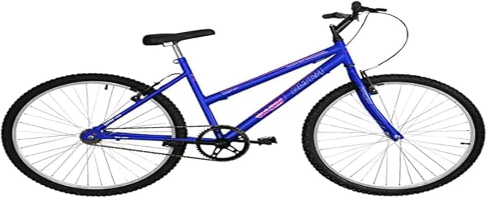 Bicicleta de Passeio Ultra Bikes Esporte Aro 26 Reforçada Freio V-Brake Sem Marcha Azul