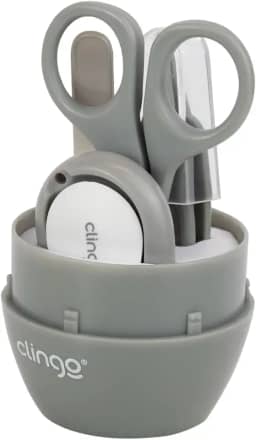 Clingo Conjunto Manicure com Estojo Cinza