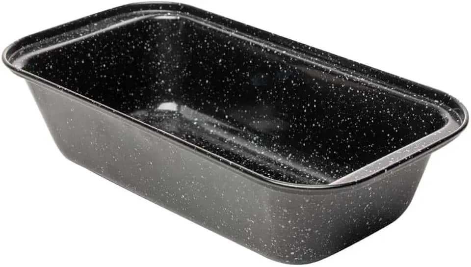 LYOR - Forma para Pão Antiaderente de Aço Carbono Granilite Preta 25,5cm x 13cm x 6cm