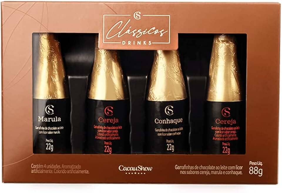 Caixa Clássicos Garrafinhas 88g Cacau Show
