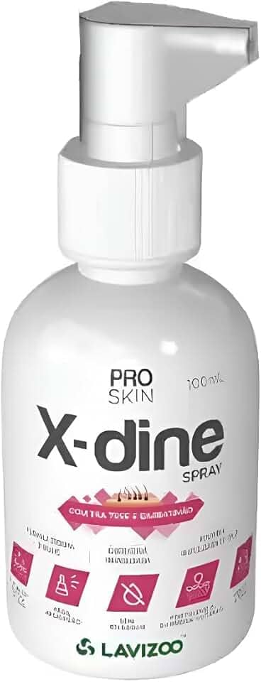 X Dine Spray Lavizoo 100ml Clorexidina Antisséptico Cicatrizante para Cães e Gatos