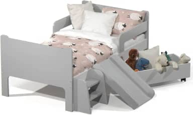 Mini Cama Infantil Montessoriana Sonho Kid's Cinza