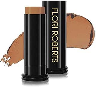 Base Strokes Crème Bastão da Flori Roberts, cobertura total para mulheres de cor ou tons de pele mais profundos, maquiagem de longa duração, acabamento natural, corretivo e corretor de pele