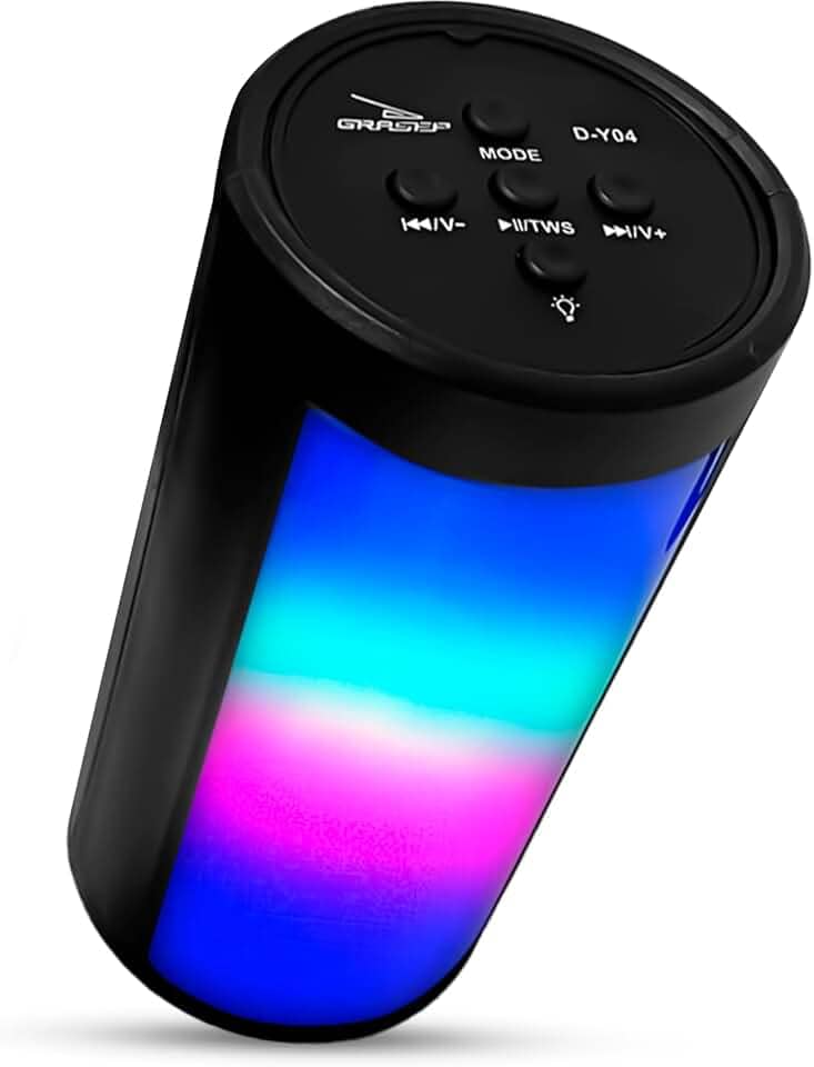 Caixinha Caixa De Som Bluetooh Portátil Potente Pen Drive Usb Cartão De Memória Micro Sd Música Mp3 Festas e Eventos Luz Led Rgb