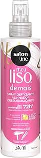 Salon Line, Meu Liso Demais, Spray Defrizante Protetor Térmico, Vegano - Para Cabelos Lisos Naturais, Alisados ou Relaxados, 240 ml