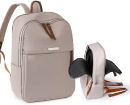 Mochila de viagem coowoz unissex, grande, mala de mão, mochila para trilha, Preto, Large Notebook