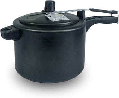 Global Panela De Pressão Antiaderente, 4,5 Litros, Revestimento em Teflon, Com Alças Laterais (Preto)