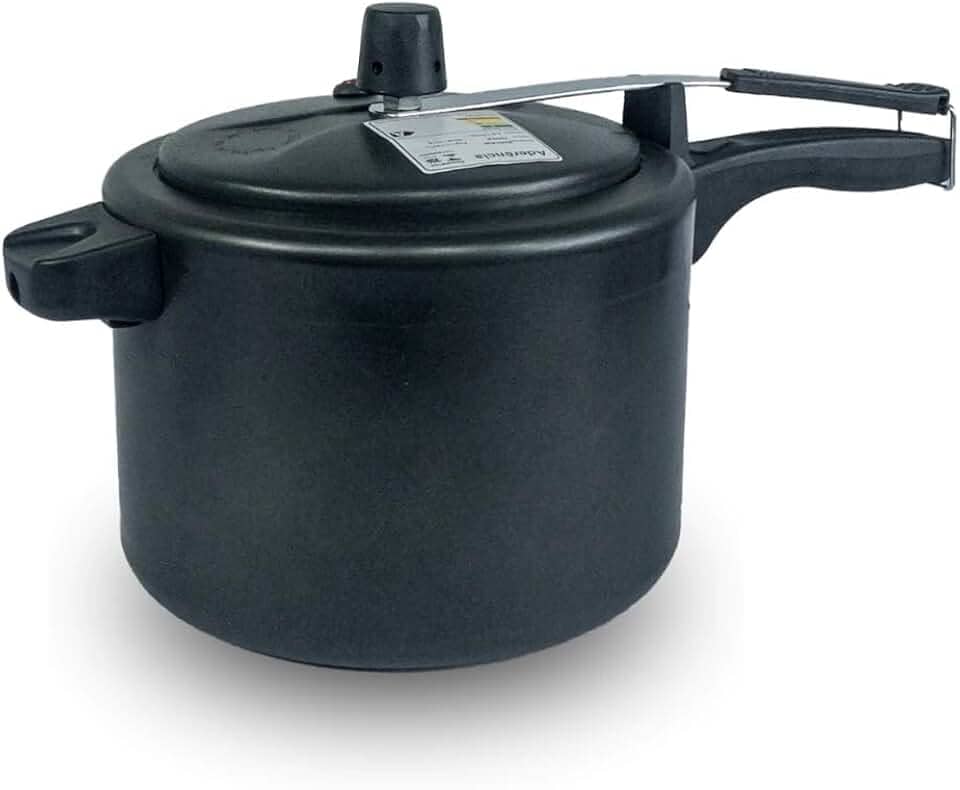 Global Panela De Pressão Antiaderente, 4,5 Litros, Revestimento em Teflon, Com Alças Laterais (Preto)