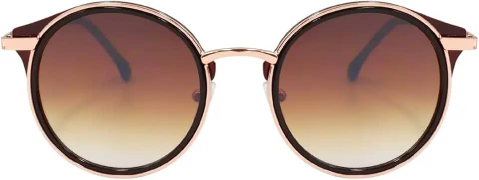 Óculos de Sol Redondo Gatinho Premium Blogueira Elegante UV400 Feminino - Modelo Florença - Cacife Brand