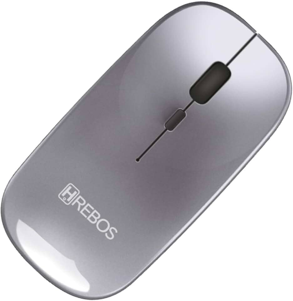 Mouse Sem Fio Recarregável Bluetooth USB para Notebook Computador Tablet Celular TV Mac Windows iOS Android Hrebos HS-526