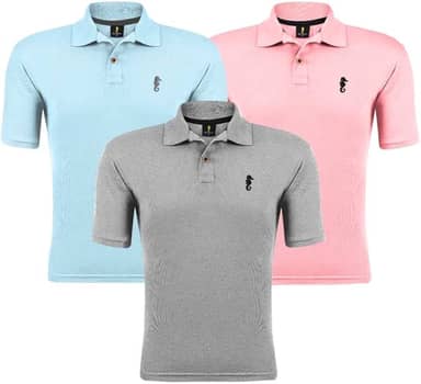 Kit 03 Camisas Gola Polo Marine