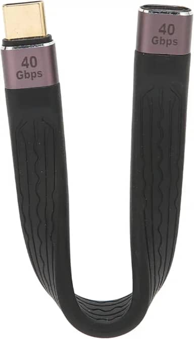 Ejoyous Cabo USB C Curto, Cabo de Carregamento Rápido PD 100W de 40 Gbps Com Chip E MARKER, para Notebooks Tipo C Macho para Fêmea, Energia Móvel