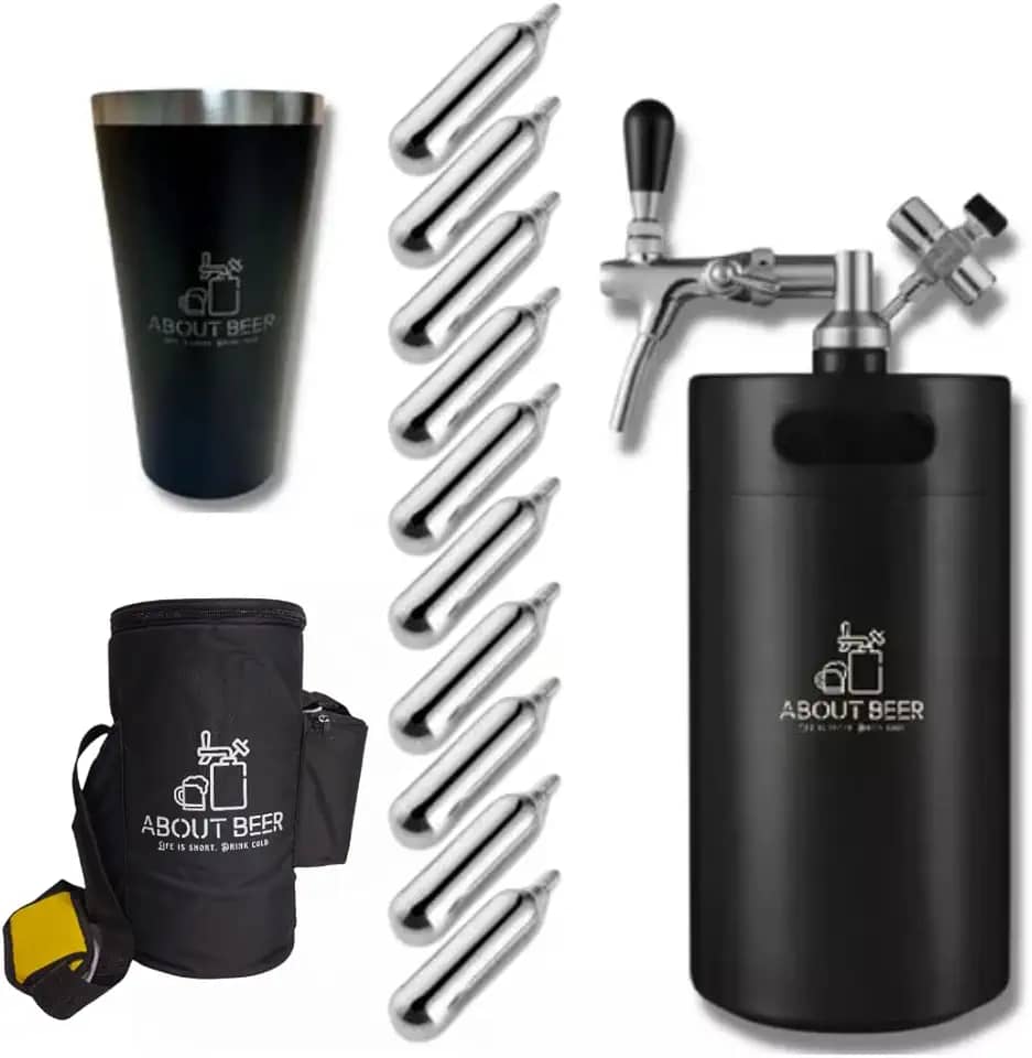 Kit Chopeira Térmica Keg Vacuum Portátil About Beer de 5 Litros