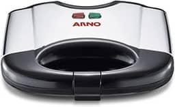 Sanduicheira e Grill Arno SACS, Antiaderente, Inox, 110V, Fácil Limpeza, Compacta e Versátil