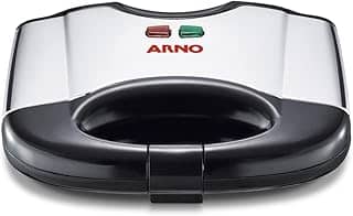 Sanduicheira e Grill Arno SACS, Antiaderente, Inox, 110V, Fácil Limpeza, Compacta e Versátil