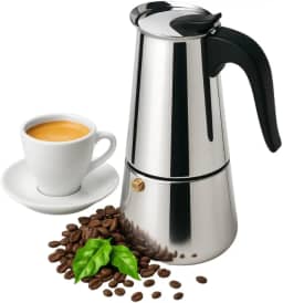 Cafeteira Italiana Expresso 600ml em Inox Para 12 Xícaras
