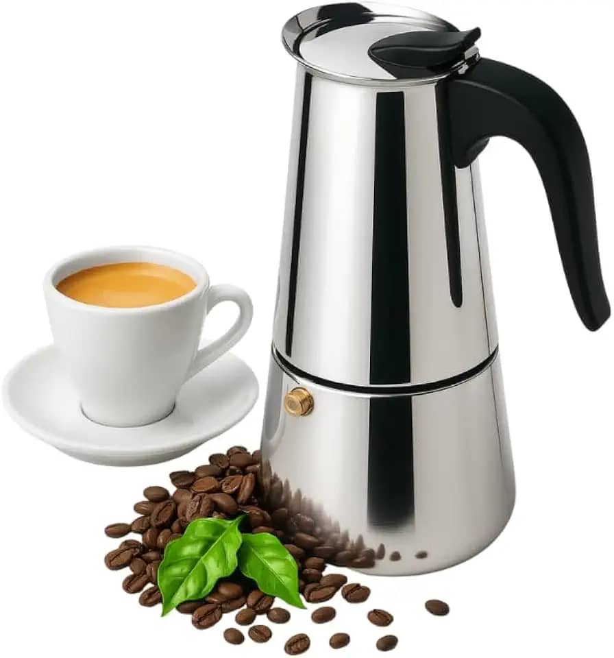 Cafeteira Italiana Expresso 600ml em Inox Para 12 Xícaras