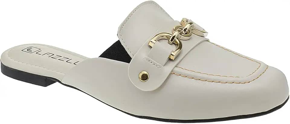Sapatilha Mule Feminino Bico Quadrado Loafer Confortável
