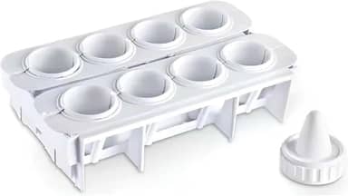 Kit Formas para Coxinhas Modelador de Salgados Faz 8 Coxinhas Fábrica de Coxinhas Plástica e Reutilizável