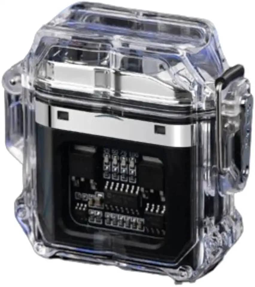 Isqueiro Recarregável Tipo C com Cordão A Prova D´agua Feito de Plasma Portátil Bivolt Acendedor de Arco Duplo Elétrico a Prova de Vento Ar Livre Ideal Para Acampamentos Linha PREMIUM SYANG (PRETO)