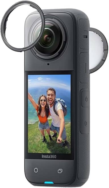 Camera de Ação Insta 360 X4 8K CINSABMA X401 Streaming Profissional, Inteligência Artificial com Sensor de Rastreamento e Controle de Gestos à Prova D'água, Efeito Bastão de Selfie Invisível