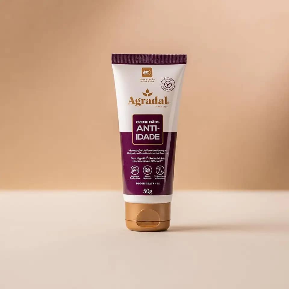 Agradal Creme Anti-Idade para Mãos, Hidratante Desodorante, 50g