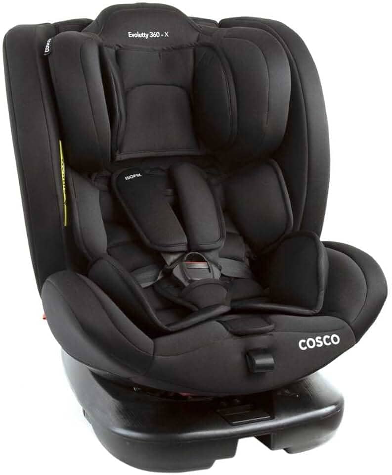 Cosco Kids, Cadeirinha Evolutty 360 X, 0 a 36kg, com Giro 360º e Isofix, Preto