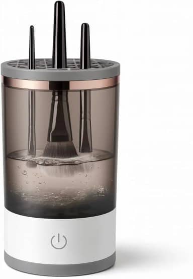 Higienizador Elétrico de Pincéis e Esponjas de Maquiagem – Limpeza Automática com Água e Secagem Rápida, Portátil, Recarregável USB, Prático, Higiênico e Ideal para Uso Diário e Profissional