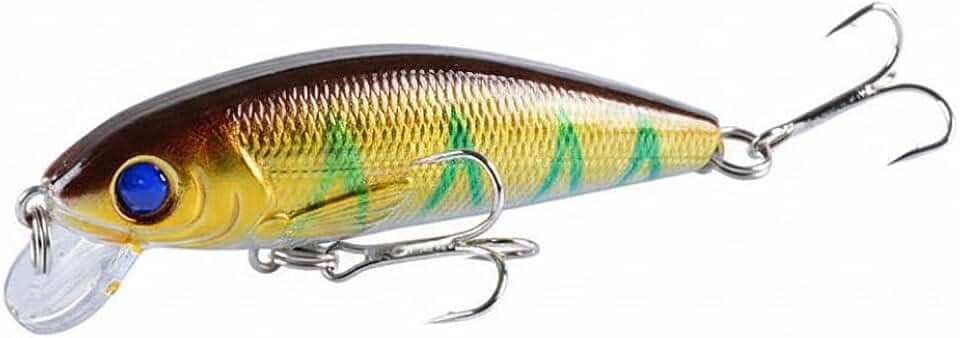 Isca de Pesca Plástico ABS Formato Peixe Imita Presa Resistente Dourada