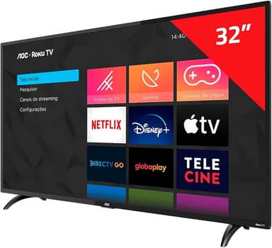 Smart TV LED 32" HD AOC 32S5195/78G - Wifi, USB, HDMI