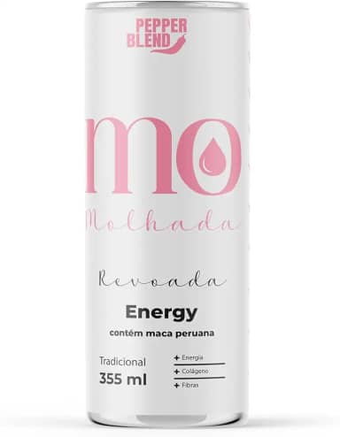 Energético Funcional Revoada MO Molhada 355ml Sabor Guaraná, Maca Peruana e Vitaminas Pepper Blend
