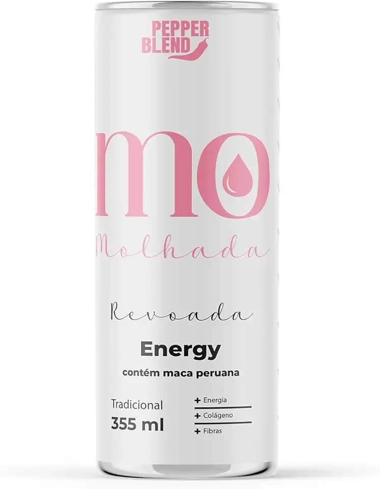 Energético Funcional Revoada MO Molhada 355ml Sabor Guaraná, Maca Peruana e Vitaminas Pepper Blend
